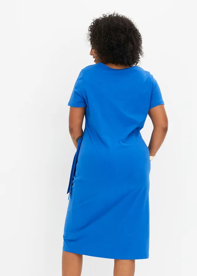 Vestido de punto con detalle de nudo Negro