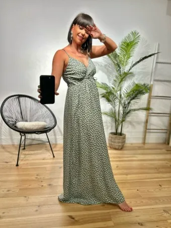 Vestido Mini-flor NERETTA Khaki