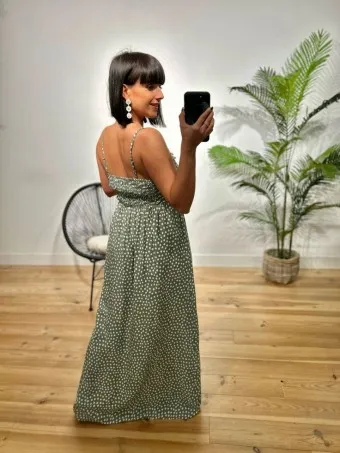 Vestido Mini-flor NERETTA Khaki