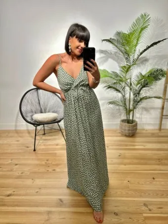 Vestido Mini-flor NERETTA Khaki