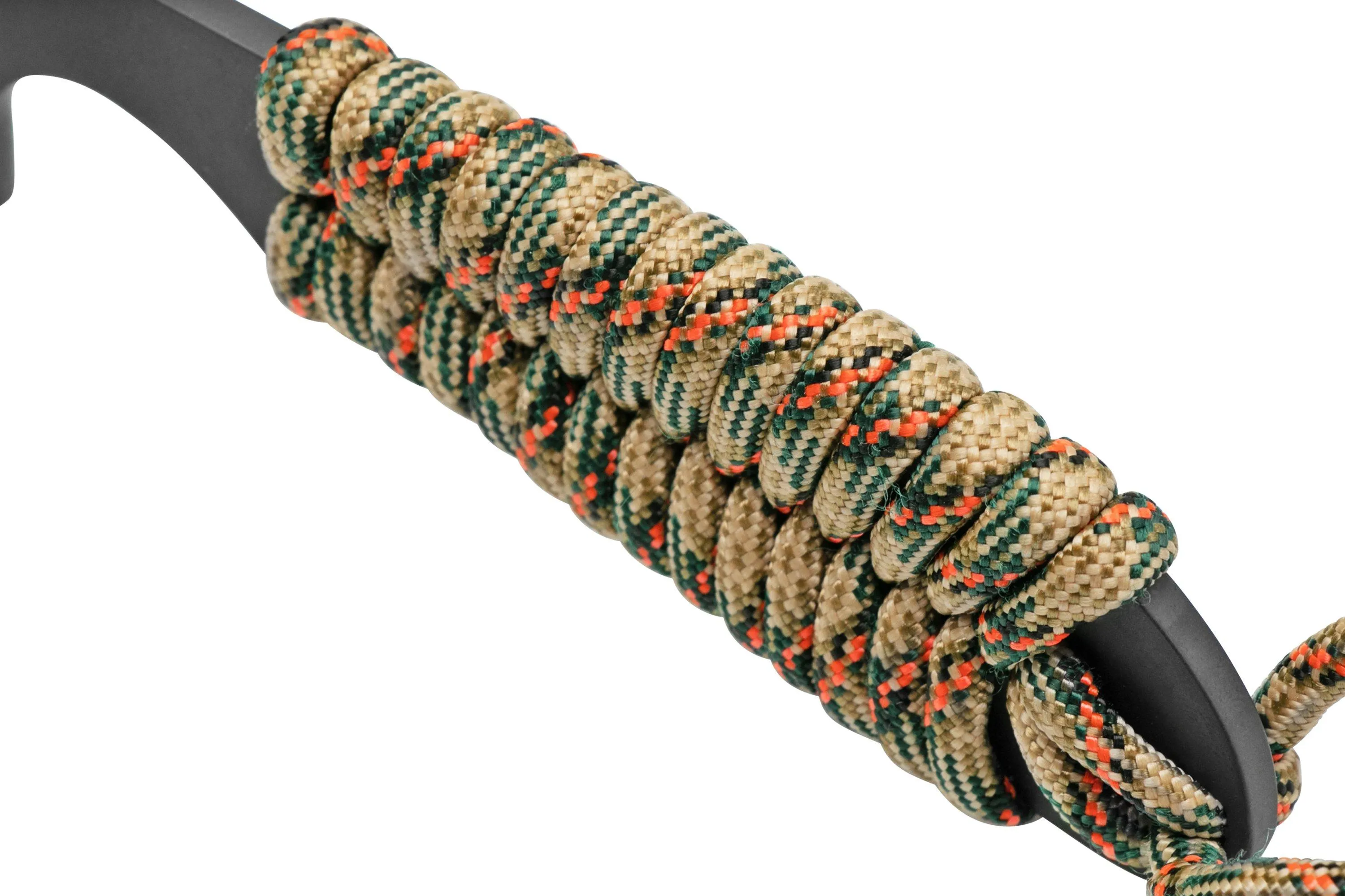 White River M1 Backpacker WRM1-PTS-CBI Treestand Camo Paracord, Black Coated, cuchillo de cuello