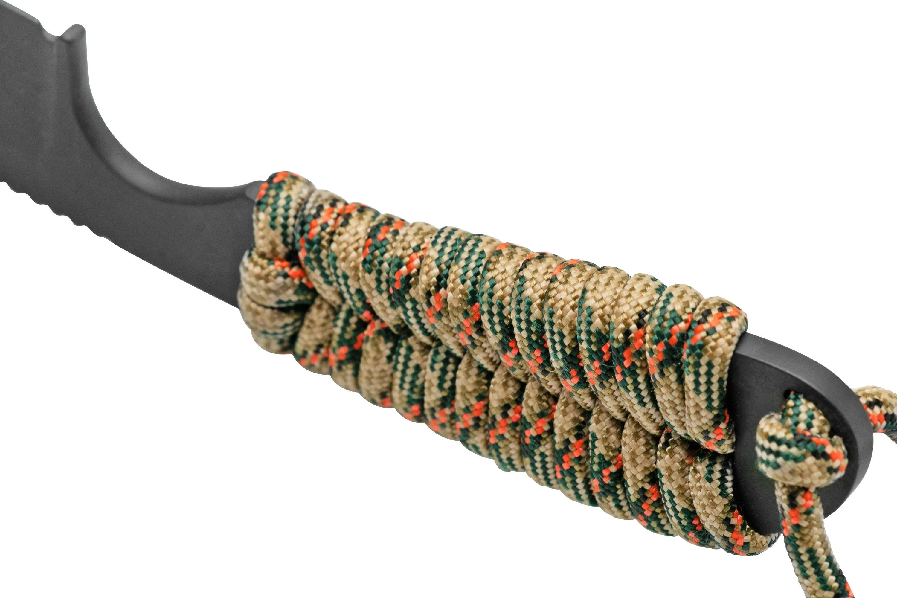 White River M1 Backpacker WRM1-PTS-CBI Treestand Camo Paracord, Black Coated, cuchillo de cuello