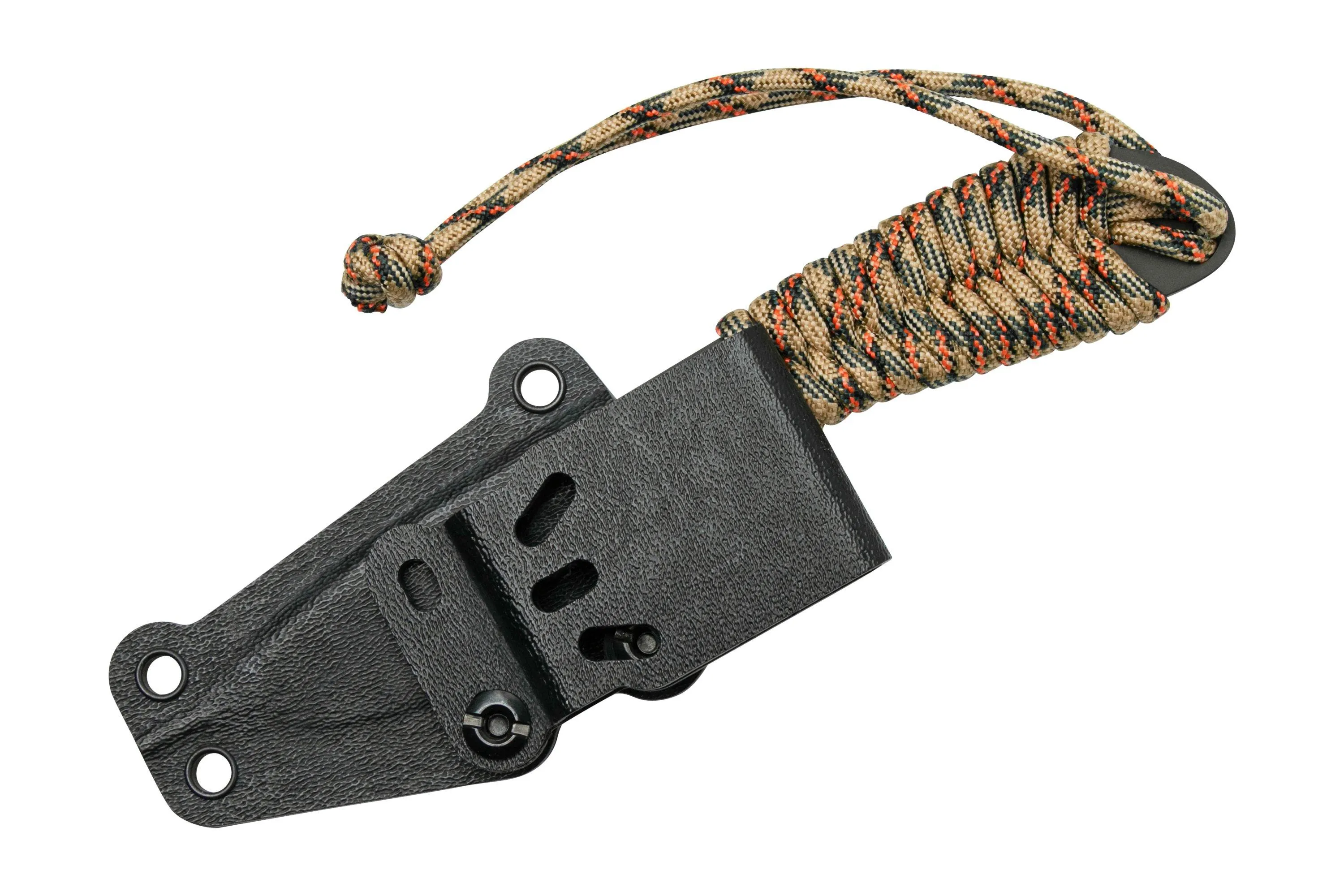 White River M1 Backpacker WRM1-PTS-CBI Treestand Camo Paracord, Black Coated, cuchillo de cuello