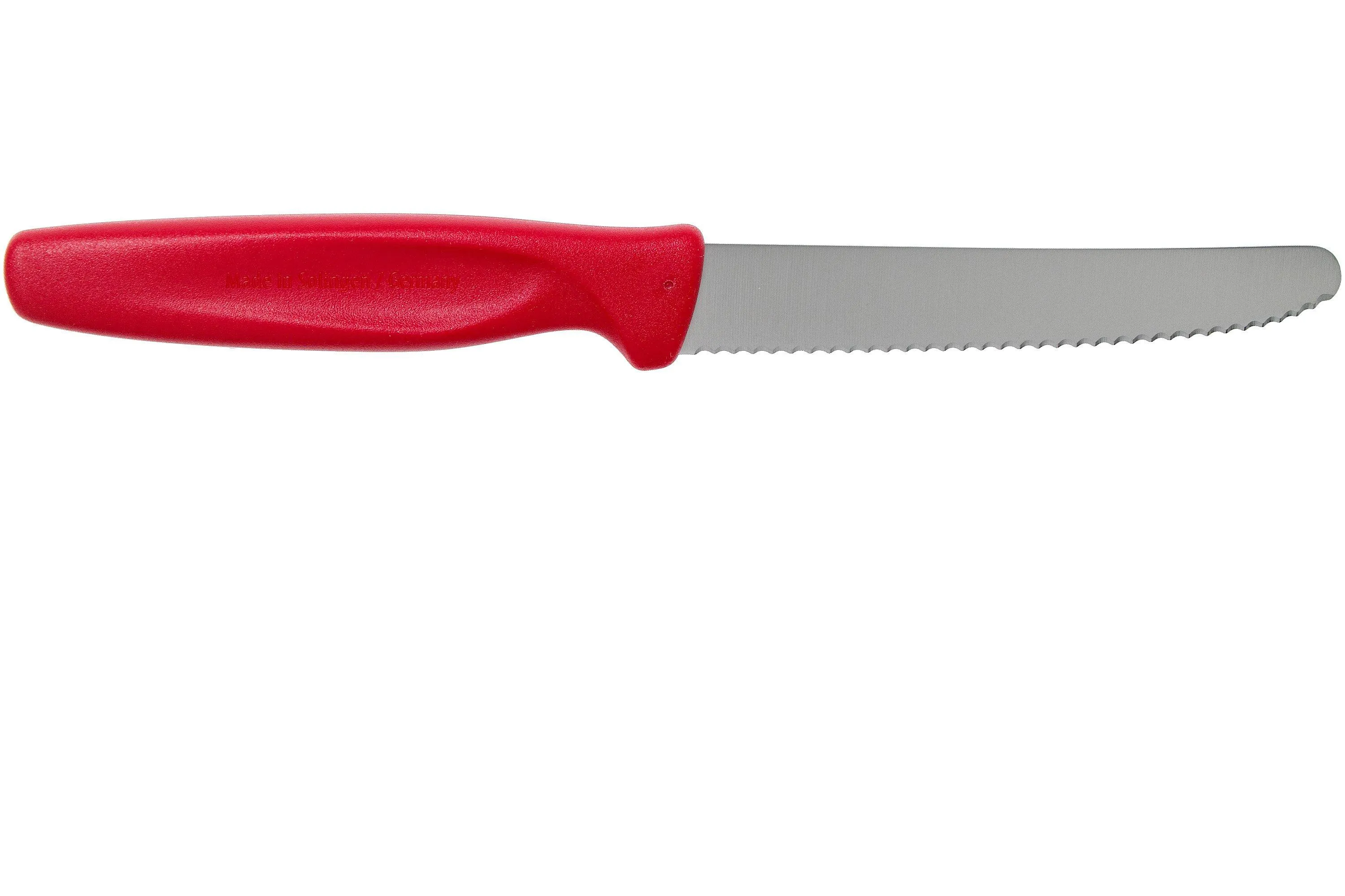 Wüsthof Create Collection cuchillo dentado universal 10 cm, rojo
