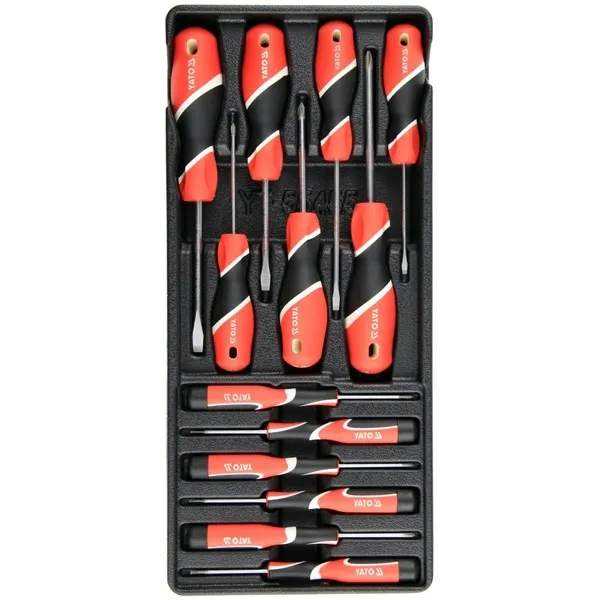 Yato - YT-55455 - Juego de destornilladorescon perfil PH y plano, 13 piezas