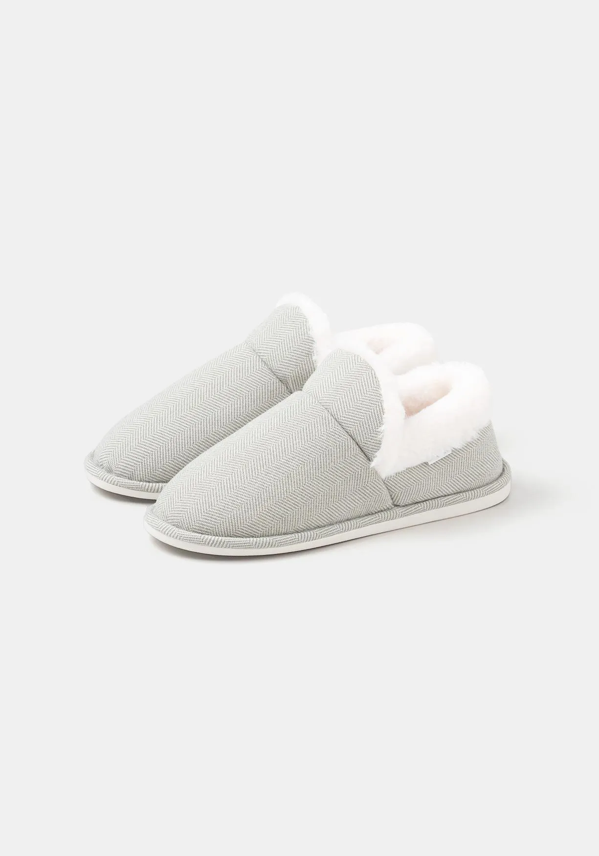 Zapatillas de estar por casa cuello pelo suela dura de Mujer TEX