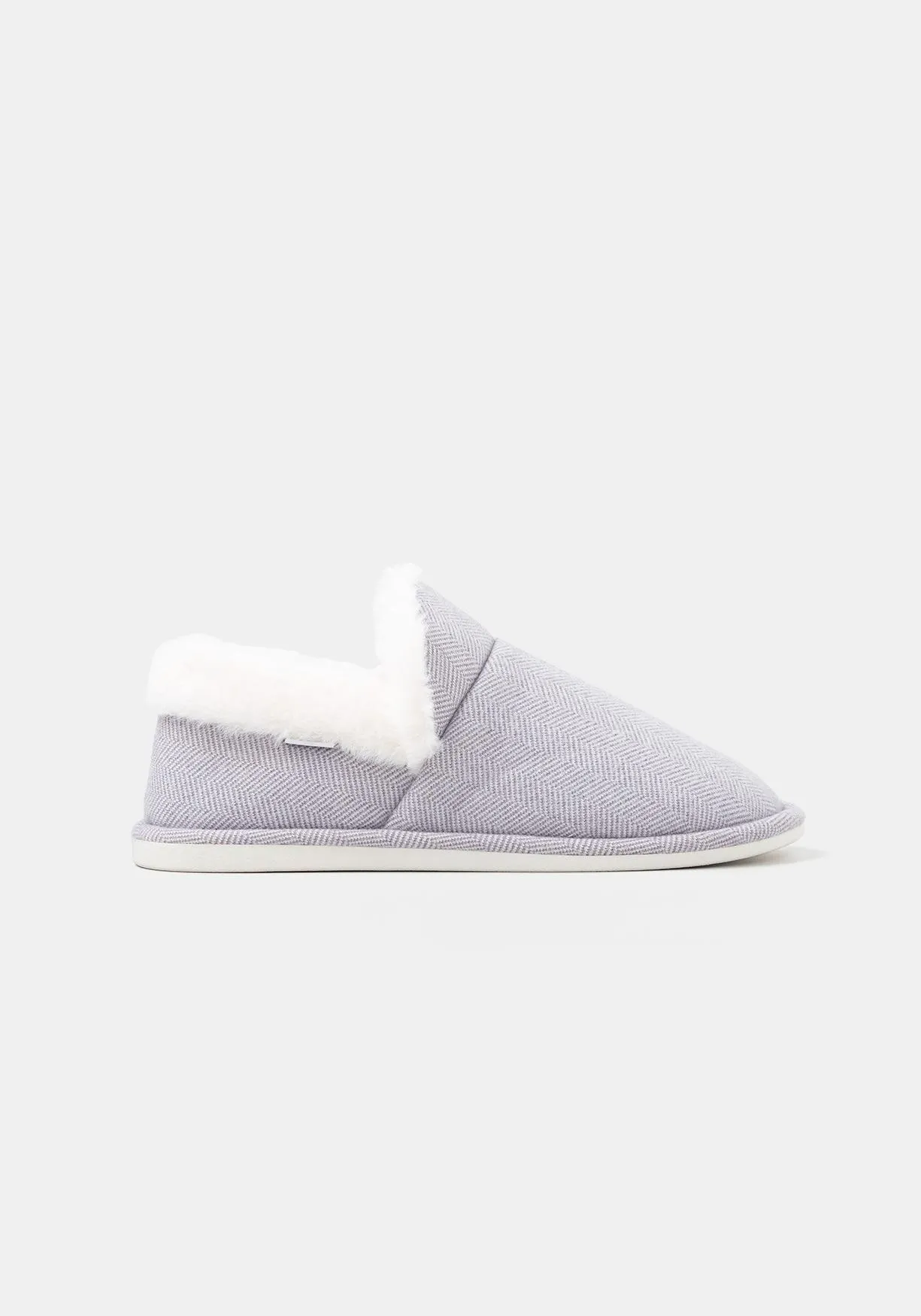 Zapatillas de estar por casa cuello pelo suela dura de Mujer TEX