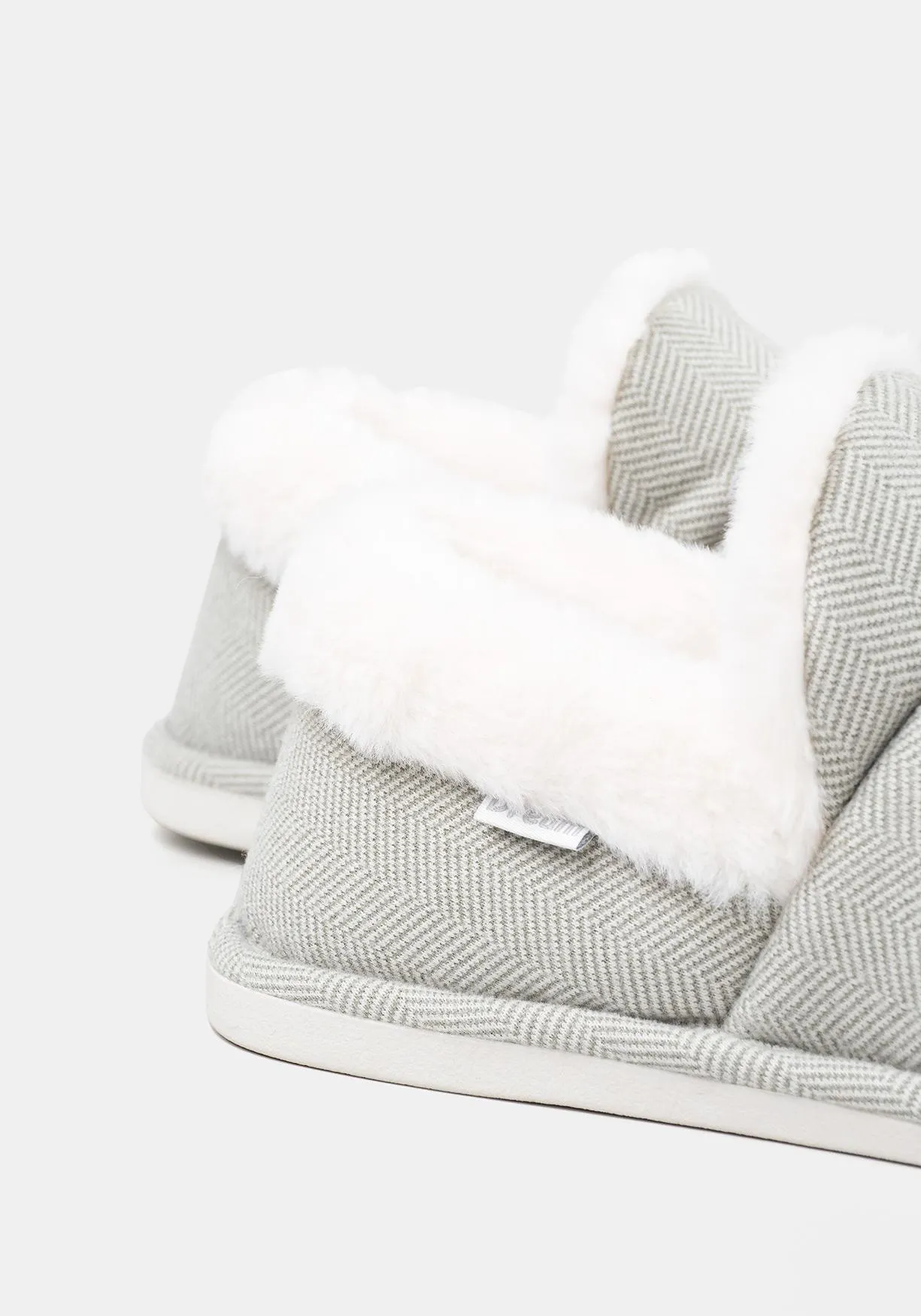 Zapatillas de estar por casa cuello pelo suela dura de Mujer TEX