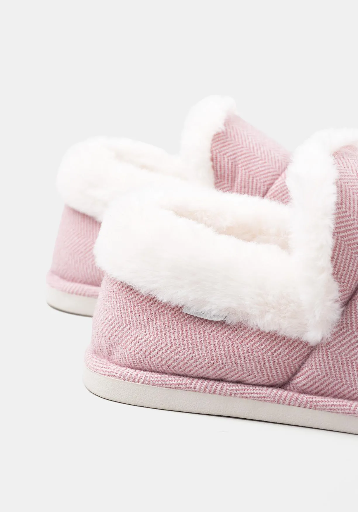 Zapatillas de estar por casa cuello pelo suela dura de Mujer TEX