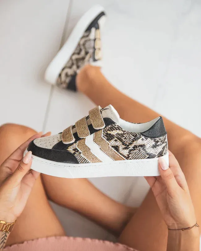 Zapatillas de mujer serpiente con cierre de velcro - CL13 SNAKE