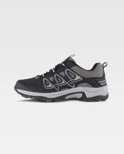 Zapato tipo trecking con cordones Suela de TPR Negro / Negro