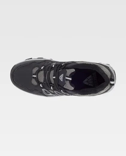 Zapato tipo trecking con cordones Suela de TPR Negro / Negro
