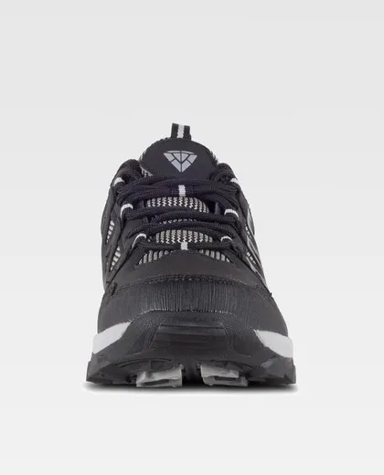 Zapato tipo trecking con cordones Suela de TPR Negro / Negro