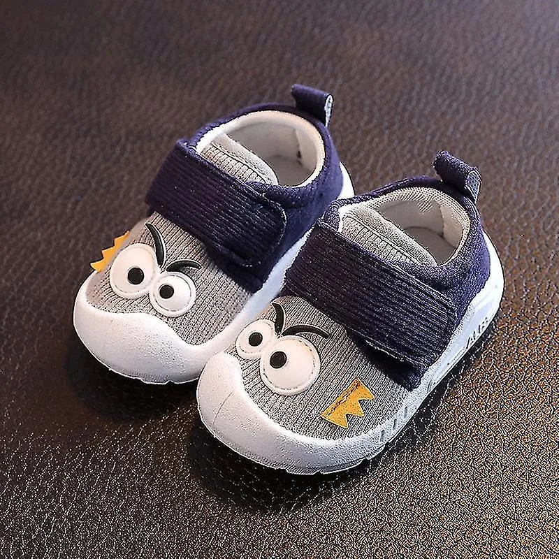 Zapatos para bebés primeros andadores con divertidos ojos grandes patrón Moda Baby Boy Mocasines casuales y niña pequeña Zapato 