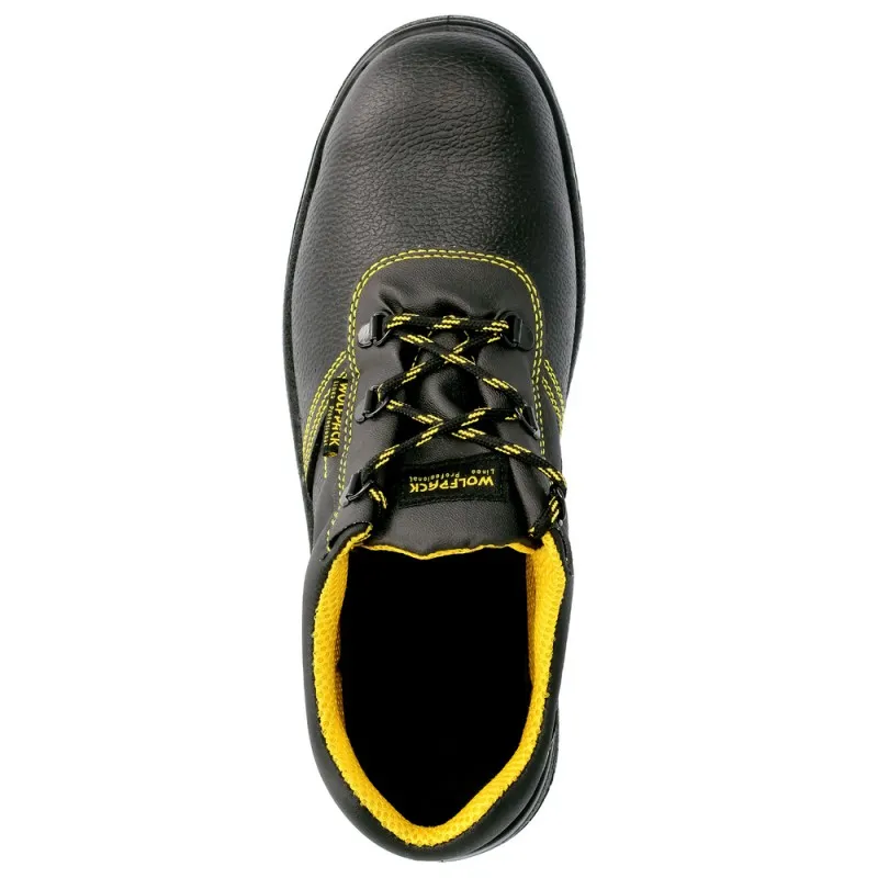 Zapatos Seguridad S3 Piel Negra Wolfpack  Nº 48 Vestuario Laboral,calzado Seguridad, Botas Trabajo. (Par)