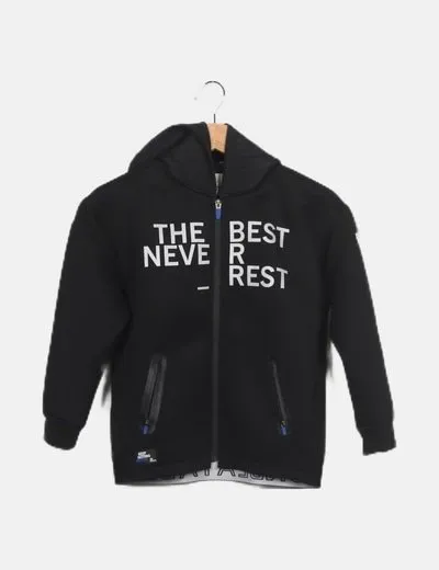 Zara Chaqueta negra neopreno