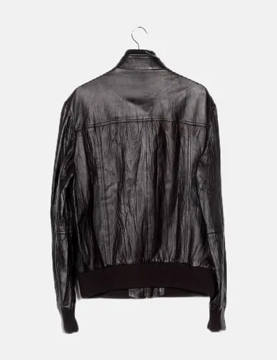 Zara Chaqueta piel marrón