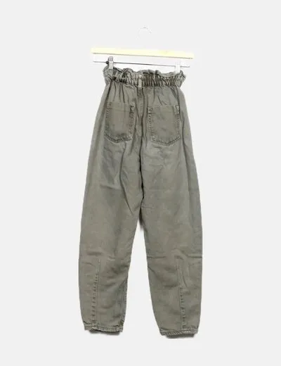 Zara Jeans denim boyfriend verde