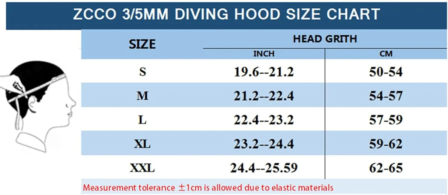 ZCCO Gorro de buceo de neopreno de 3 mm  gorro cálido  movimiento duradero para buceo  esnórquel  surf  kayak  natación  vela  c